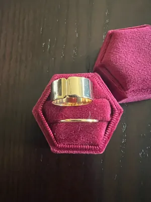 Ladies Gorgeous Golden Stackable Rings (2) Size 7 Gold thumbnail 2