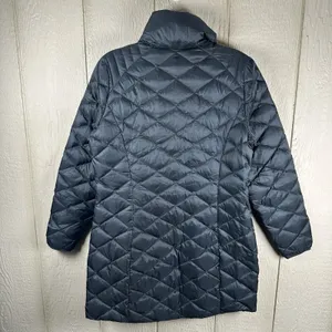 Eddie Bauer Down Long Puffer Jacket Womens Sz Medium Black Coat Outdoor Packable thumbnail 5