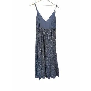 NWT ASOS Sequin Maxi Dress Blue Women’s Size 6 thumbnail 9