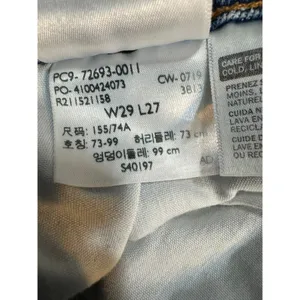 LEVI'S Ribcage Straight Jeans in Medium Blue Wash Size 29 W/27 L thumbnail 7