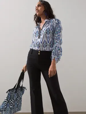 Chico’s Ikat Print Woven 40th Anniversary Limited Edition Blouse Top 1.5 US 10 thumbnail 3