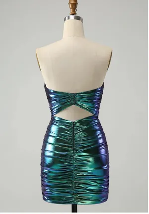 Teal Homecoming Dress thumbnail 2