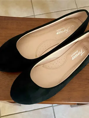 Black Ballet Flats with Cushioned Insole Size 7 thumbnail 4