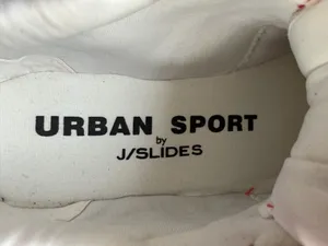 J/Slides Urban Sport Red/White Low Top Lace-Up Gummy Athletic Trendy Sneakers thumbnail 8