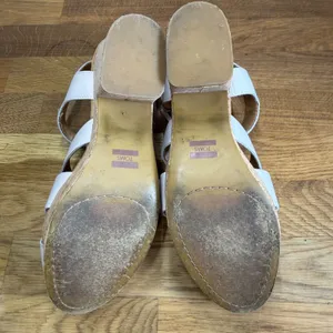 TOMS Ava Cork Sandals Women's 8 Strappy Block Heel 4" Buckle Beige thumbnail 6