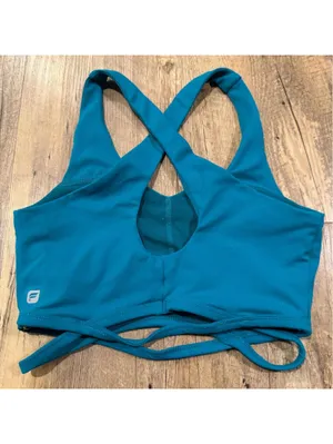 Fabletics Blue Cross-Back Sports Bra XS thumbnail 3