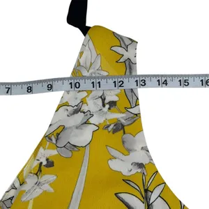Coast Larrison Printed Satin Faux Wrap Midi Dress Yellow Floral 12 Wedding Guest thumbnail 13