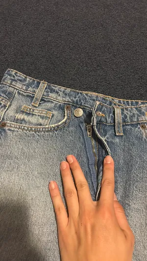 ZARA Asymmetrical Skirt Denim thumbnail 4