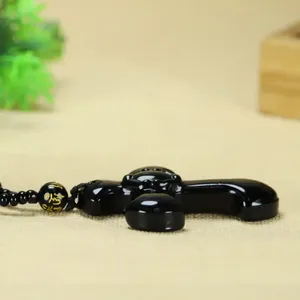 1pc Classic Religious Style Christian Cross Fashion Obsidian Pendant Necklace‎ thumbnail 13