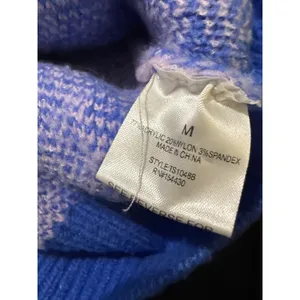 Theo & Spence Womens Blue Purple Zebra Print Crewneck Sweater TS1048B Medium thumbnail 3