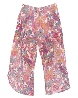 💖 Tinibikini‎ Colorful Paisley Wide Leg Cropped Cover Up Swim Summer Pants thumbnail 1