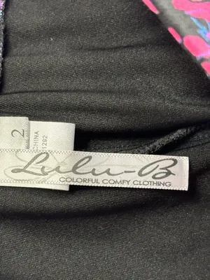 Lulu-B Skort Skirt Women's 2 Black Pink Geometric Stretch Performance Athletic thumbnail 8