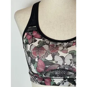 Lululemon Sweaty or Not Bra II So Fly Butterfly‎ Angel Wing Sports Bra Size 4 thumbnail 8
