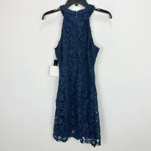 Lulus Love Poem Navy Blue Lace Mini Dress Party Cocktail Romantic Medium NWT thumbnail 6
