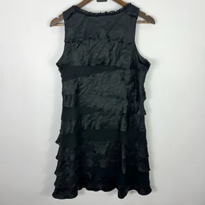 S.L. Fashions‎ Dress 14 Black Tiered Sleeveless Beaded Glam Goth Cocktail Party thumbnail 9