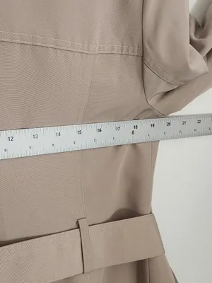 London Fog Womens Khaki Trench Coat with Removable Sash Size Small thumbnail 6