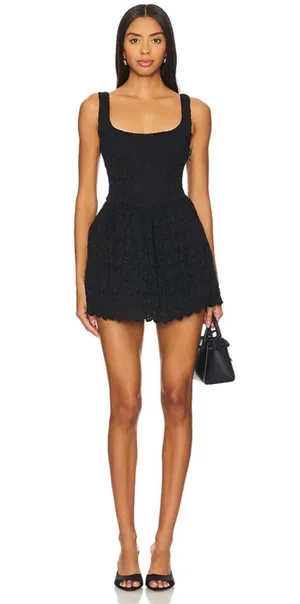 Show Me Your Mumu Black Lace Ricca Mini Dress thumbnail 1