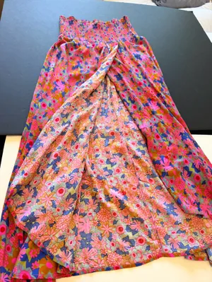 Natural Life convertible maxi skirt, floral print, front surplice slit, flowy XL thumbnail 11
