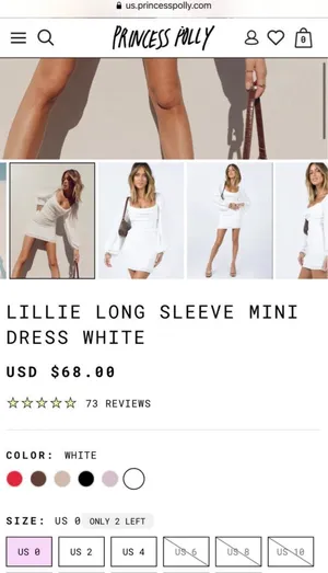 Princess Polly Lillie white corset dress with balloon sleeves thumbnail 2