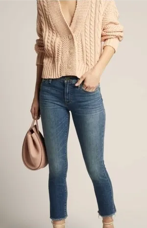 HUDSON Nico mid crop skinny jeans size 25 thumbnail 1