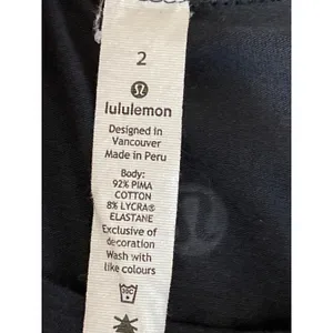 Lululemon Women's Black Long Sleeve Running Yoga Athletic T Shirt Tee Top Size 2 thumbnail 5