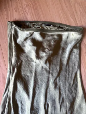 Strapless Olive Green Maxi Dress Size XS thumbnail 3