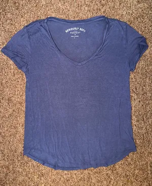 Aerie Navy V-Neck Women's Tee thumbnail 1