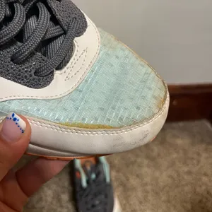 Nike Blue and Orange Athletic Shoes Air Max 1 thumbnail 6