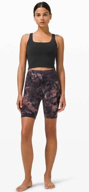 Lululemon Nulu Fold Tight Crop Yoga Tank Top Black thumbnail 4
