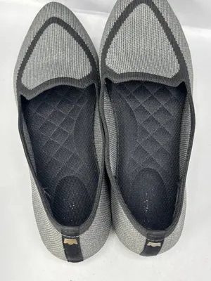 Birdies The Blackbird Flats Shoes Women 7 Gray Black Pointed Toe Slip On Comfort thumbnail 5