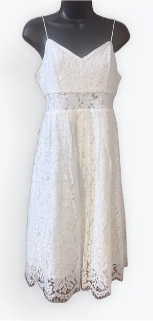 Lace Spaghetti Strap Midi Dress thumbnail 1