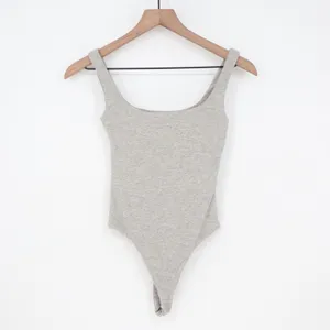 Naked Wardrobe Gray Scoop Neck Sleeveless Thong Bodysuit Medium thumbnail 2