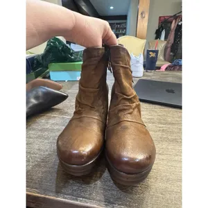 Miz Mooz Zuzu Wedge Leather Bootie In Brown‎ New Size 40 US 9-9.5 thumbnail 9