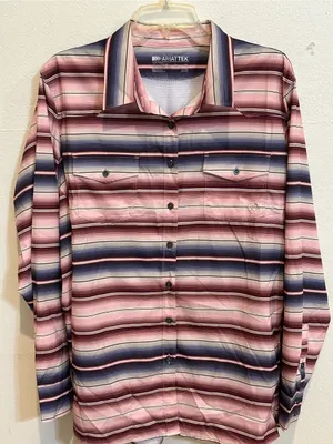 Ariat Tek Western Stripped Button-Down Shirt thumbnail 3