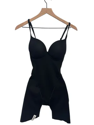Skims Ultimate Body Push-Up Enhancing Padded Midthigh Bodysuit Small Onyx New thumbnail 2