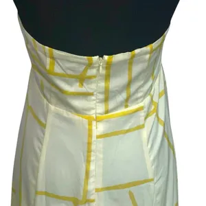 Banana Republic Dress Women 8 Yellow Halter‎ Midi Satin Sleeveless Summer NWT thumbnail 5