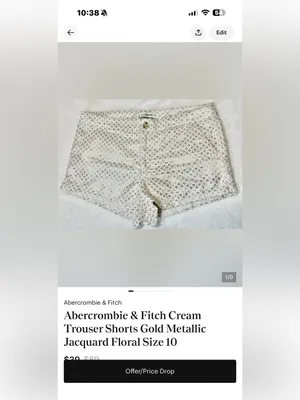 Abercrombie &Fitch Sheer Pink & Gold Metallic Foil Tank Top Size Large thumbnail 10