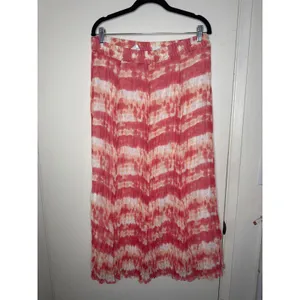 Pink Tye dye maxi skirt Dress Barn sz L whimsy fairy thumbnail 2