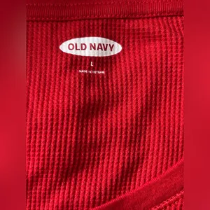 Old Navy Women’s Red Long Sleeve Ribbed Top SZ LG thumbnail 7