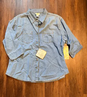Just the Girls Jean color Button Up & Cami size 2XL thumbnail 2