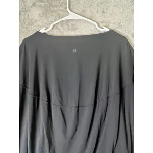 Lululemon Back In Action Long Sleeve Black Relaxed Athleisure Top Size 8 thumbnail 4