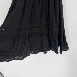 Rails Tara Dress Womens XS Black Linen Blend Smocked Lace Boho Cottagecore‎ thumbnail 9
