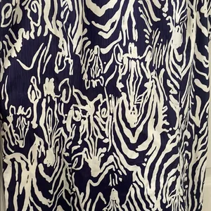 Lilly Pulitzer Terry Shift in Entourage Bright Navy Pink Zebra Safari Size 10 thumbnail 7