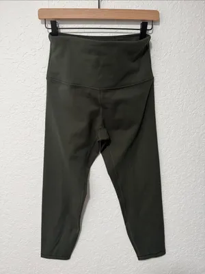 ZOBHA High-Waist Olive Green Leggings Size Medium thumbnail 4