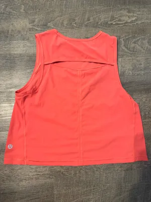 Lululemon Women’s Sleeveless Cropped Tank Top - Coral thumbnail 4