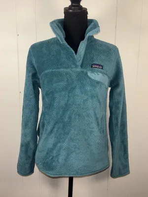 Patagonia‎ Re-Tool Snap-T Fleece Pullover Teal Green Women's Sz S thumbnail 1