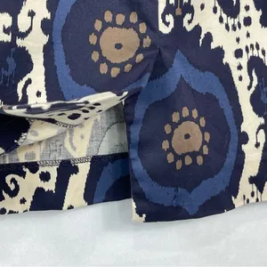 J. Crew Factory Stretch Blue Cream Pencil Skirt Size 8 thumbnail 7