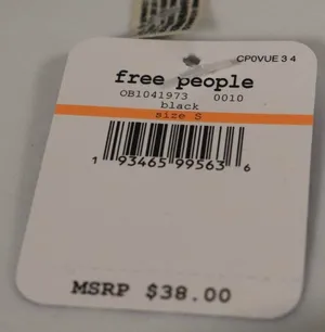 Free People NWT x revolve Toni Bralette In Black thumbnail 6