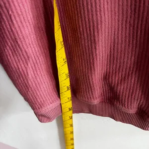 Aerie Pink Waffle Knit Sweater Cozy Minimalist Loungewear Oversized Small‎ thumbnail 8
