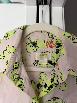 Maeve Anthropologie short sleeve floral mini dress thumbnail 2